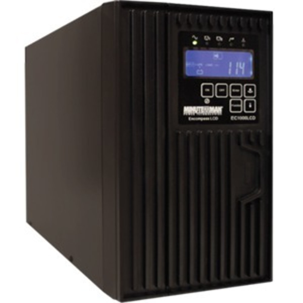 MINUTEMAN EC2000LCD-NC  Encompass 2000VA Tower UPS - Tower - 3 Minute Stand-by - Serial Port - 8 x NEMA 5-15/20R - 8 x Battery/Surge Outlet