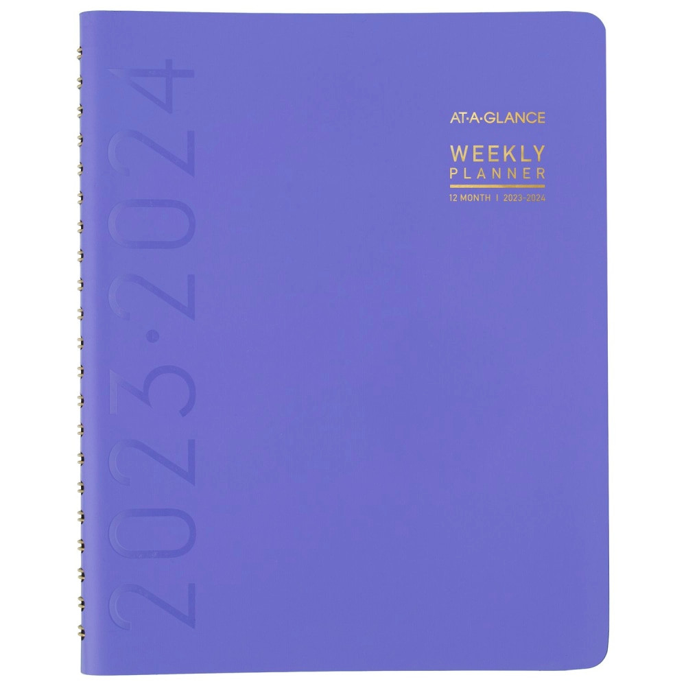 ACCO BRANDS USA, LLC AT-A-GLANCE 70957X1824 2023-2024 AT-A-GLANCE Contemporary Academic Weekly/Monthly Planner, 8-1/4in x 11in, Purple, July 2023 To June 2024, 70957X18