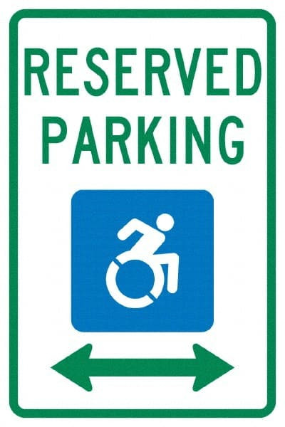 AccuformNMC ADA Traffic & Parking Sign: Rectangle, "Reserved Parking" TMS327G