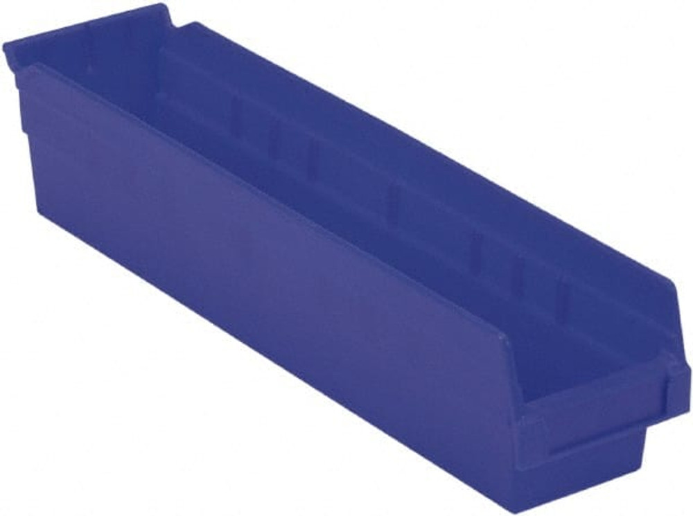 LEWISBins+ SB184-4SE BLU Plastic Hopper Shelf Bin: Blue