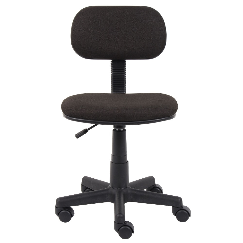 NORSTAR OFFICE PRODUCTS INC. B205-BK Boss Office Products Steno Fabric/Plastic Low-Back Task Chair, Black