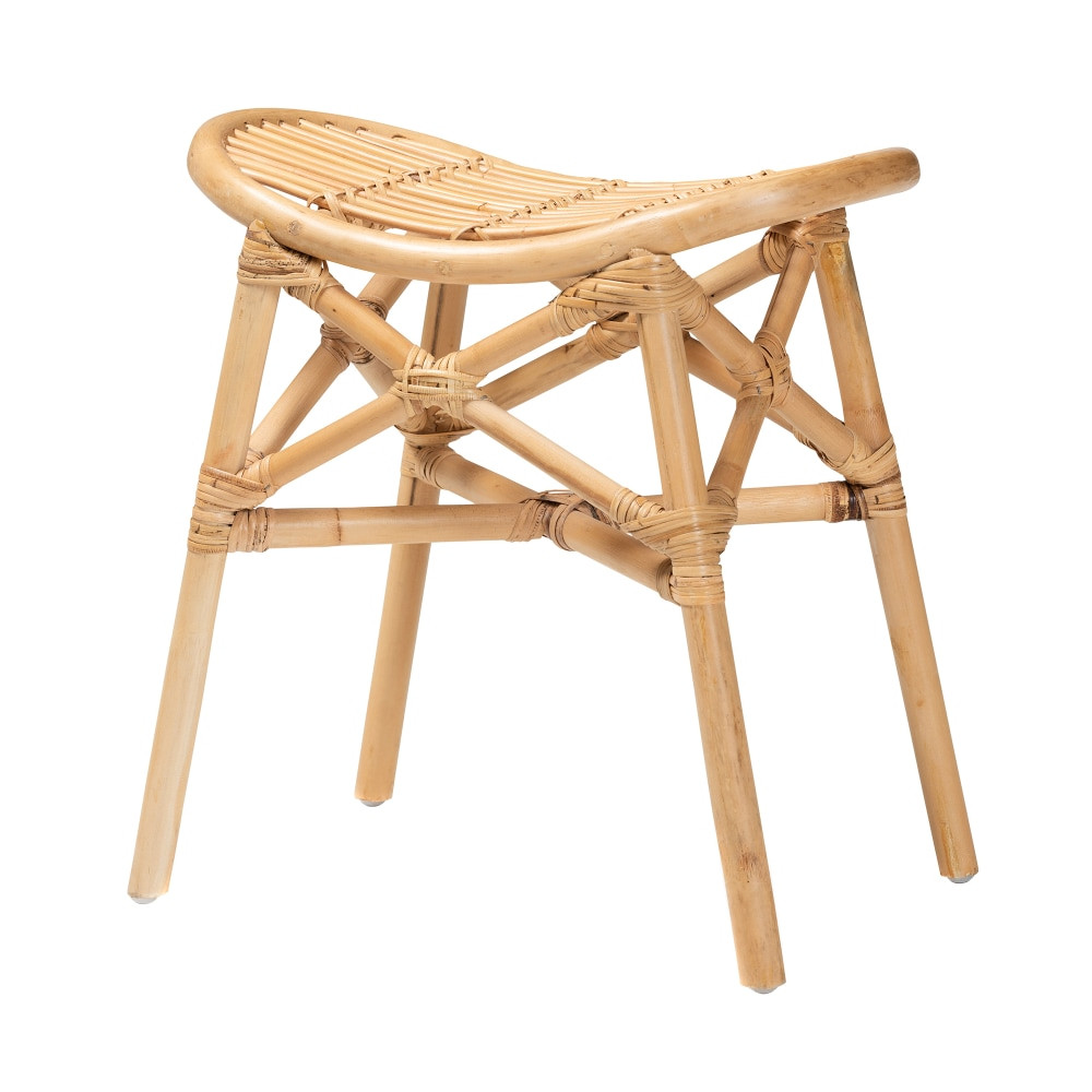 WHOLESALE INTERIORS, INC. 2721-12761 bali & pari Elgon Modern Bohemian Footstool, Brown