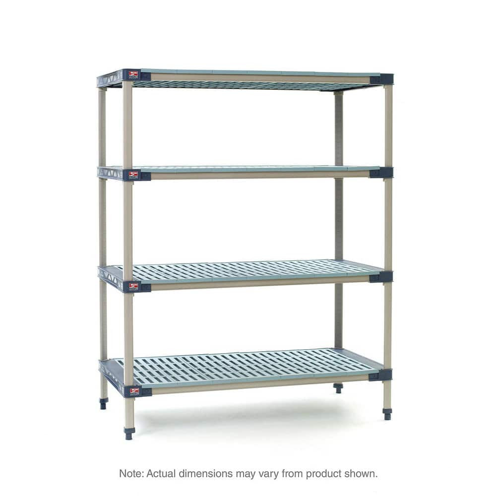 Metro MF-182474G-S-4 Plastic Shelving; Shelving Type: Starter ; Shelf Style: Ventilated ; Shelf Type: Adjustable ; Shelf Capacity: 2000lb ; Overall Height: 74.1875in ; Overall Width: 24