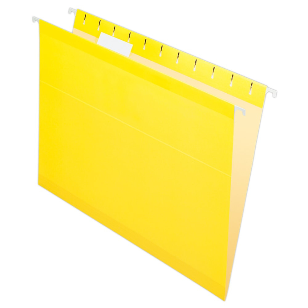 TOPS BRANDS 415215YEL Pendaflex Premium Reinforced Color Hanging File Folders, Letter Size, Yellow, Pack Of 25 Folders