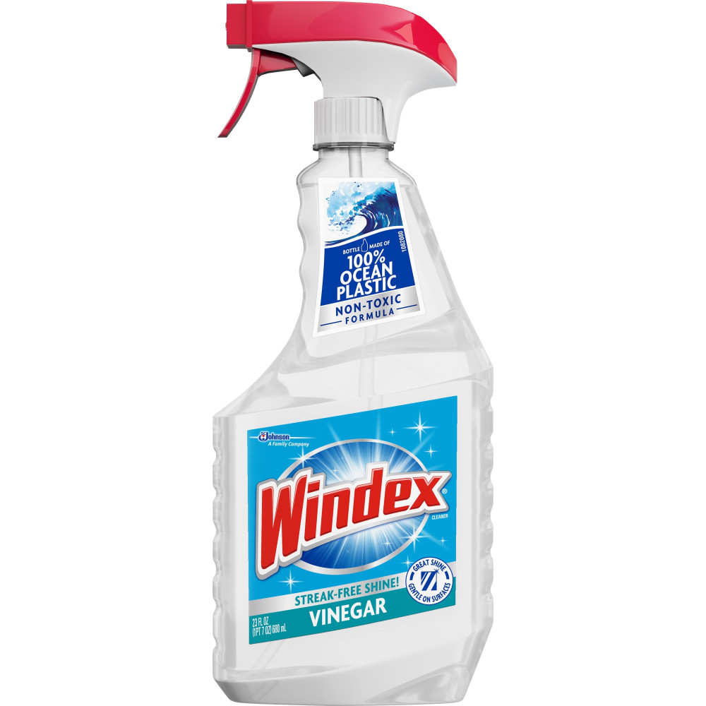DIVERSEY Windex 312620CT  Vinegar MultiSurface Spray - 23 fl oz (0.7 quart) - Clean & Fresh Scent - 8 / Carton - Clear