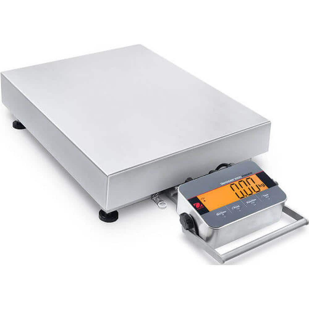 Ohaus 30685222 Shipping & Receiving Platform & Bench Scales; System Of Measurement: Grams; Kilograms; Ounces; Pounds ; Capacity: 300.000 ; Platform Length: 19.7in ; Graduation: 0.0500 ; Platform Width: 25.6in ; Platform Material: Stainless Steel
