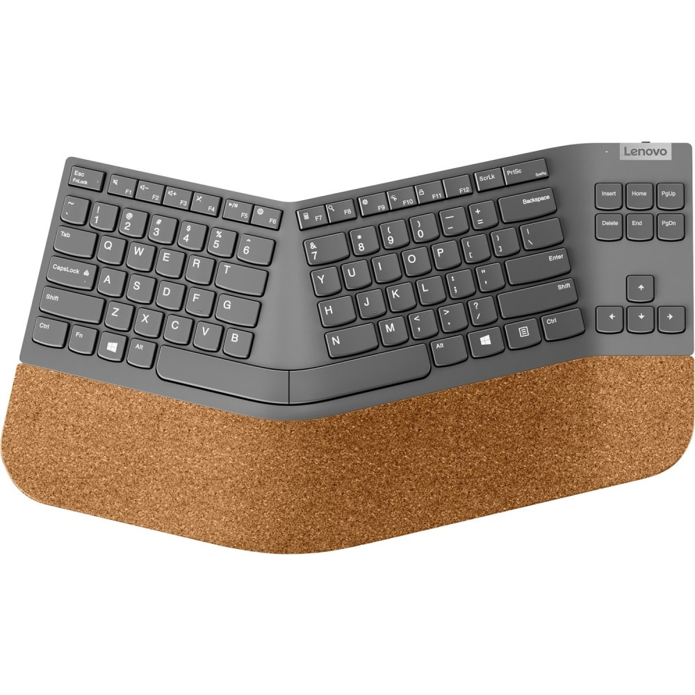 LENOVO, INC. 4Y41C33748 Lenovo Go Wireless Split Keyboard - US English - Wireless Connectivity - 2.40 GHz - English (US) - PC - Scissors Keyswitch - AA Battery Size Supported - Storm Gray