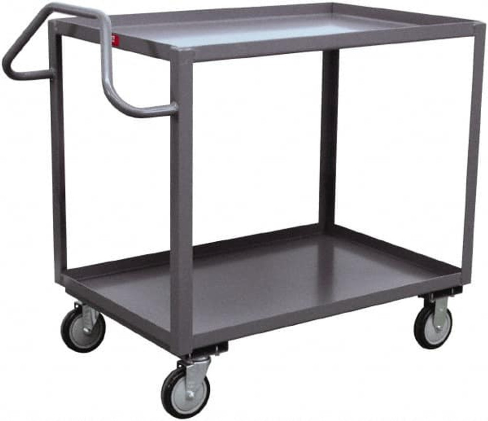 Jamco ES336-U5 Ergonomic Utility Cart: 39" OAH, Steel, Gray