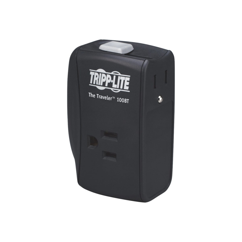 TRIPP LITE TRAVELER100BT  Notebook Surge Protector Wallmount Direct Plug In 2 Outlet RJ45 - Surge protector - 15 A - AC 120 V - output connectors: 2 - black