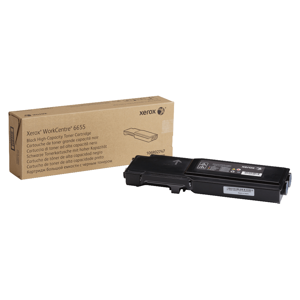 XEROX CORPORATION 106R02747 Xerox 6655 Black High Yield Toner Cartridge, 106R02747