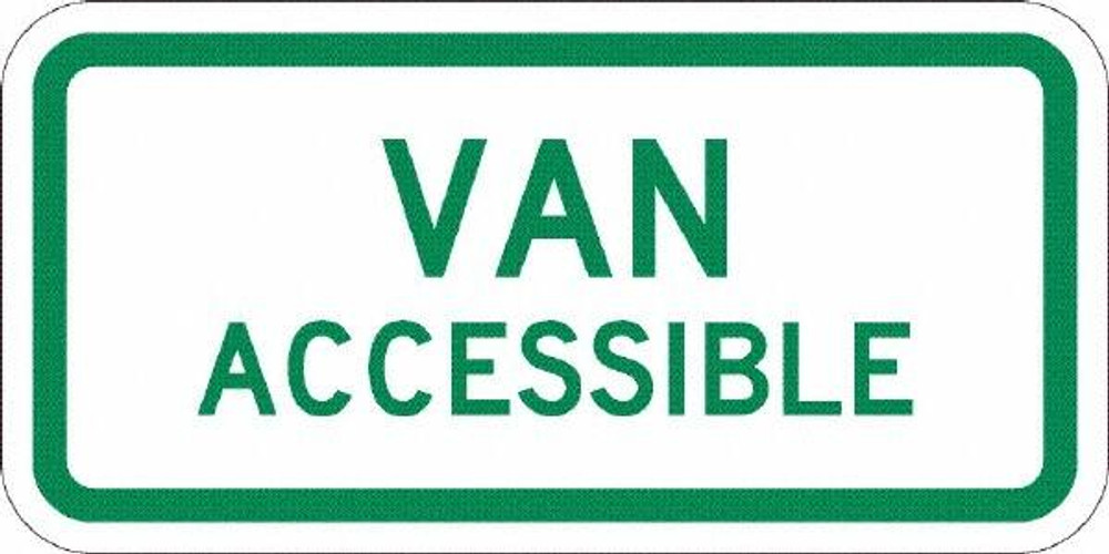 AccuformNMC ADA Traffic & Parking Sign: Rectangle, "Van Accessible" TMAS11J