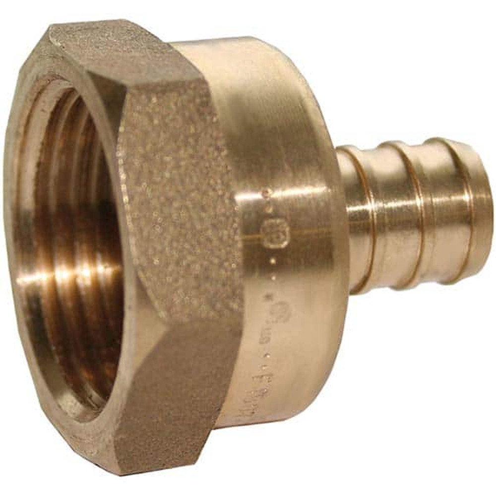 Jones Stephens C76044LF Brass Pipe Female Adapter: 1 x 1" Fitting, PEX x FIP, Lead Free