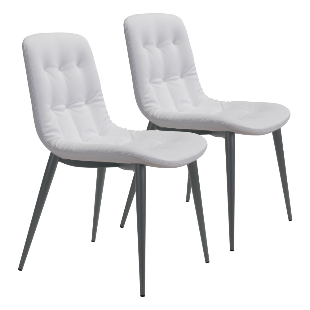 ZUO MODERN 101083  Tangiers Dining Chairs, White, Set Of 2 Chairs