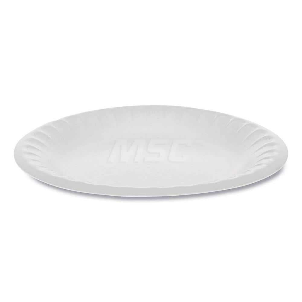 Pactiv PCTYTH100060000 Plate & Tray: 6" Dia, Foam, White, Solid