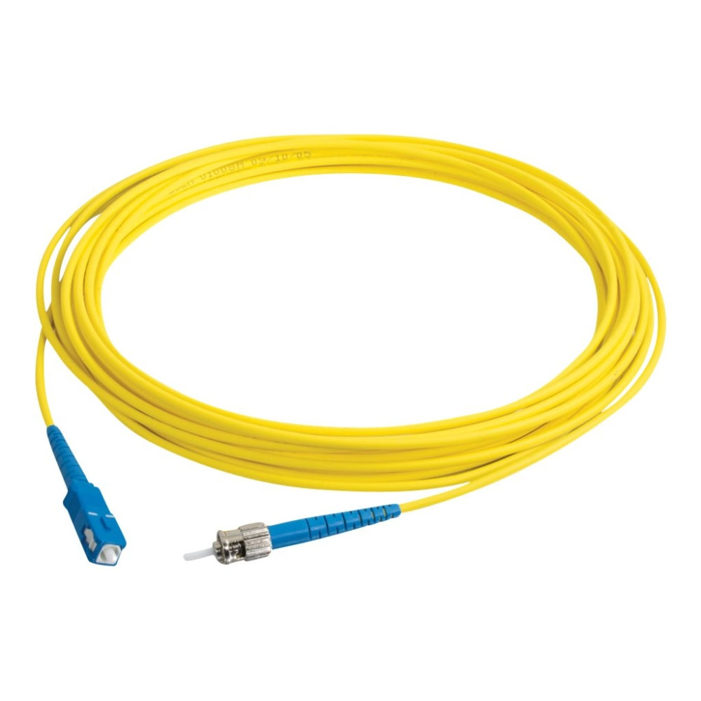 LASTAR INC. 37921 C2G 2m SC-ST 9/125 Simplex Single Mode OS2 Fiber Cable - Plenum CMP-Rated - Yellow - 6ft - Patch cable - ST single-mode (M) to SC single-mode (M) - 2 m - fiber optic - simplex - 9 / 125 micron - OS2 - plenum - yellow