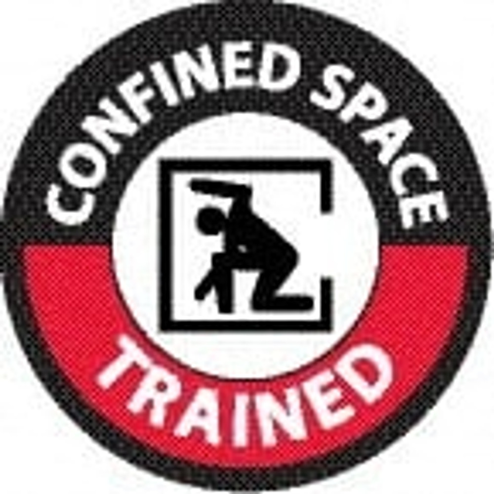 AccuformNMC Pack of 25 Confined Space Trained, Hard Hat Labels HH142R