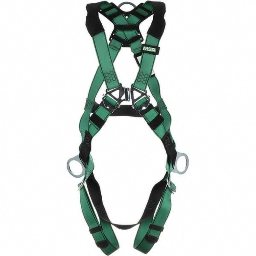 MSA 10197200 Fall Protection Harnesses: 400 Lb, Vest Style, Size Standard, Polyester