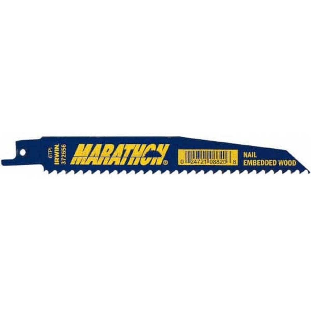 Irwin Blades 372656BB Reciprocating Saw Blade: 6" Long, Bi-Metal