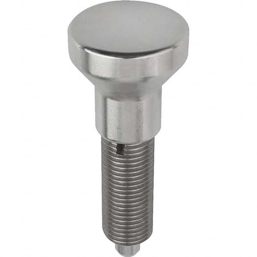 KIPP K0634.001412AO 3/4-16, 42mm Thread Length, 12mm Plunger Diam, Hardened Locking Pin Knob Handle Indexing Plunger