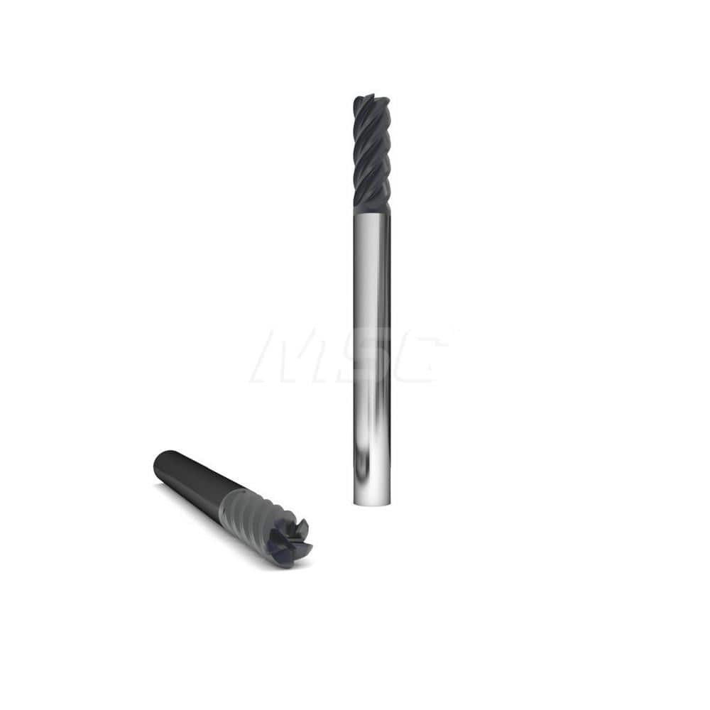 GWS 318086 Square End Mill: 5/16'' Dia, 13/16'' LOC, 5/16'' Shank Dia, 2-1/2'' OAL, 5 Flutes, Solid Carbide