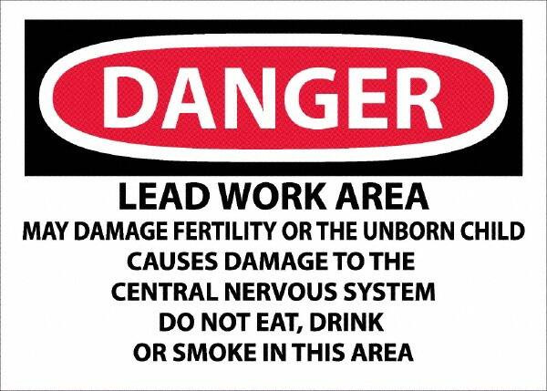 AccuformNMC Sign: Rectangle, "Danger - Lead Work Area" D682