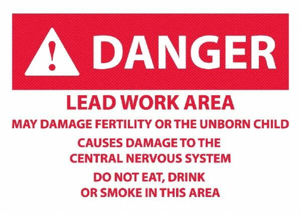 AccuformNMC Sign: Rectangle, "Danger - Lead Work Area" D680