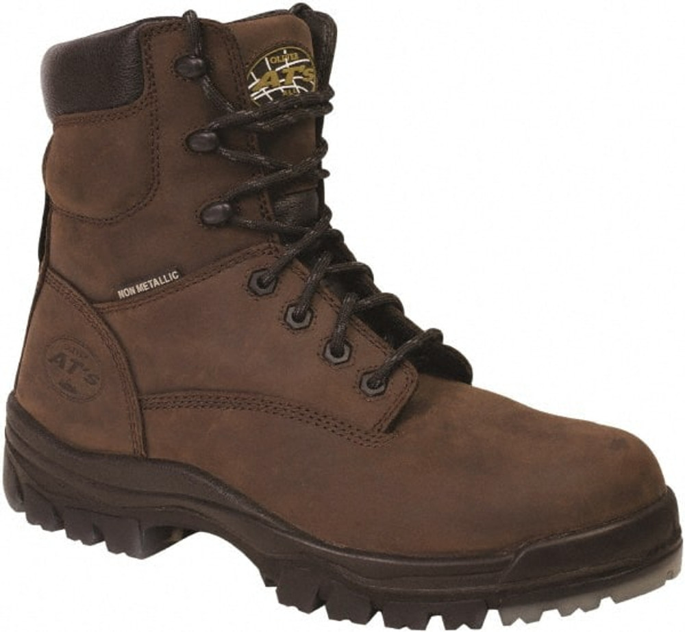 OLIVER 42637-BRN-115 Work Boot: Size 11.5, 6" High, Leather, Plain Toe