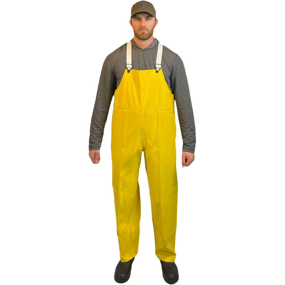 Louisiana Professional Wear 200BTRYL4X Bib Overalls & Suspenders: Size 4XL, Yellow, PVC & Nylon