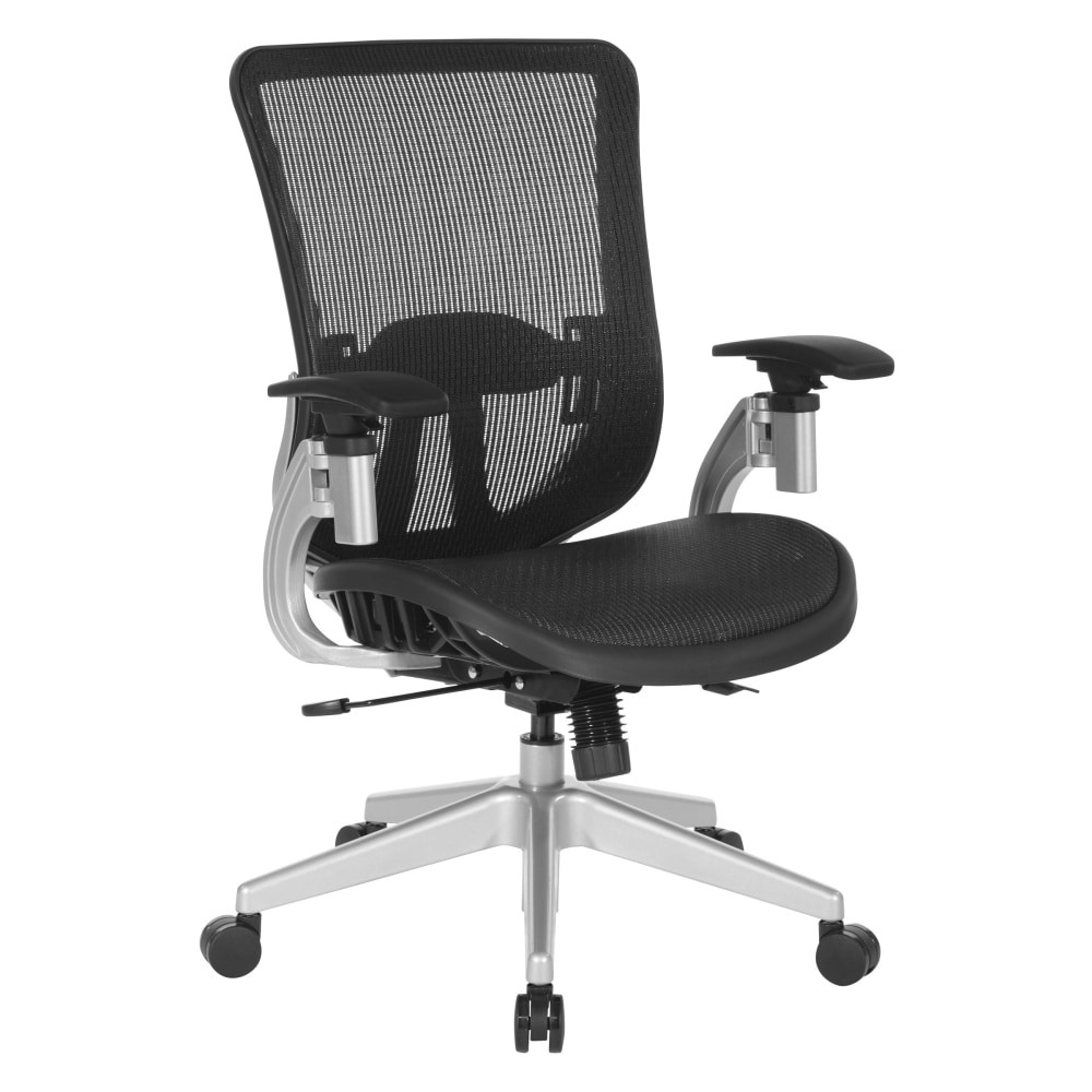 OFFICE STAR PRODUCTS 889-T11N6421R Office Star Vertical Ergonomic Mesh Mid-Back Managers Chair, Black