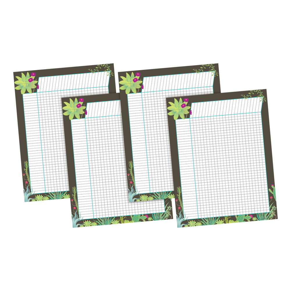 If you need to find a way to motivate students in the classroom, put up one of these incentive charts. The colorful charts are made of thick card stock and feature an activities chart on the back.  Coordinating charts to incentivize students.  Card stock is designed for durability.  Reproducible activities on the back, featuring 40 rows and 24 columns.  Each measures 22in x 17in.  Chocolate prickles design adds a fun touch.