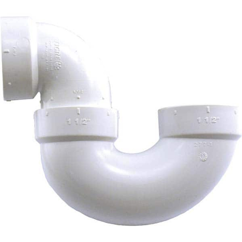 Jones Stephens PPT520 Drain, Waste & Vent Trap: 2" Fitting, Hub x Hub, Polyvinylchloride