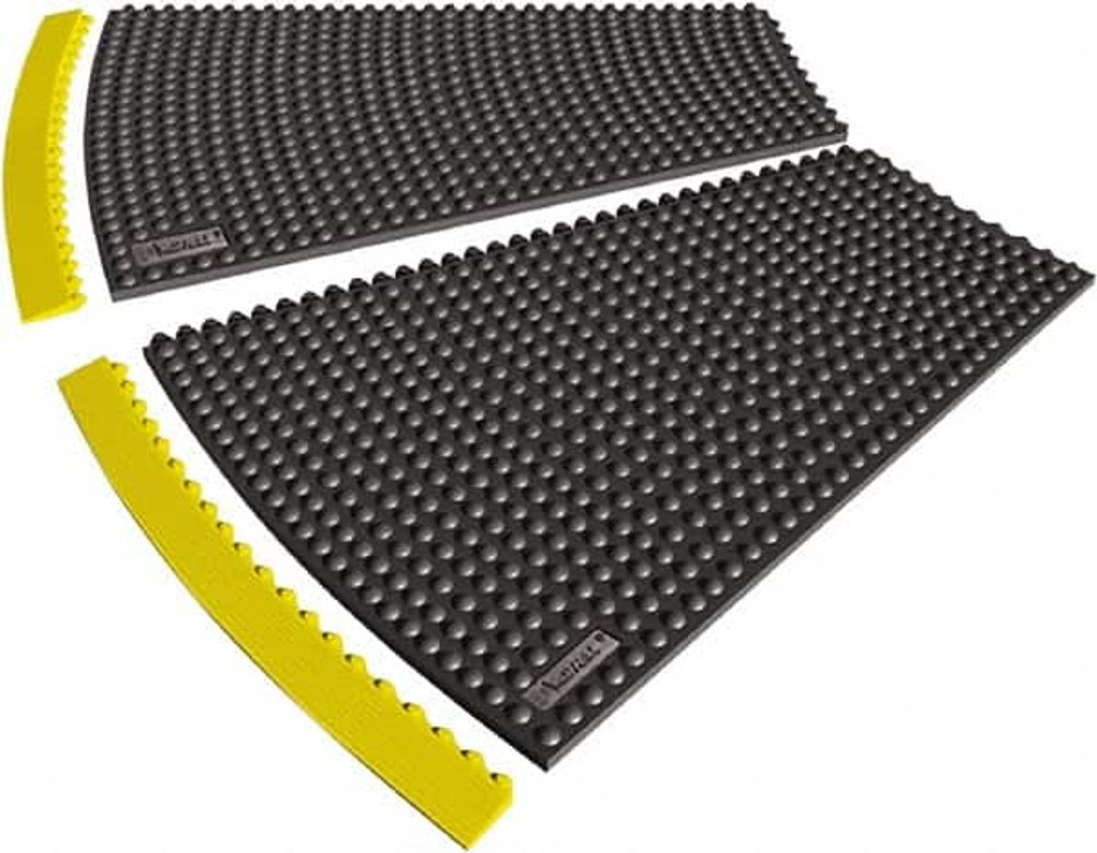 Notrax 446SC045BL Anti-Fatigue Modular Tile Mat: Dry Environment, 36" Length, 28" Wide, 5/8" Thick, Black