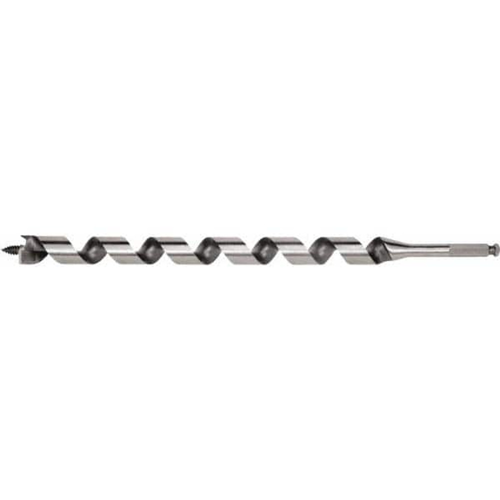 Irwin 1826635 1-1/16", 7/16" Diam Hex Shank, 18" Overall Length with 15" Twist, Utility Auger Bit