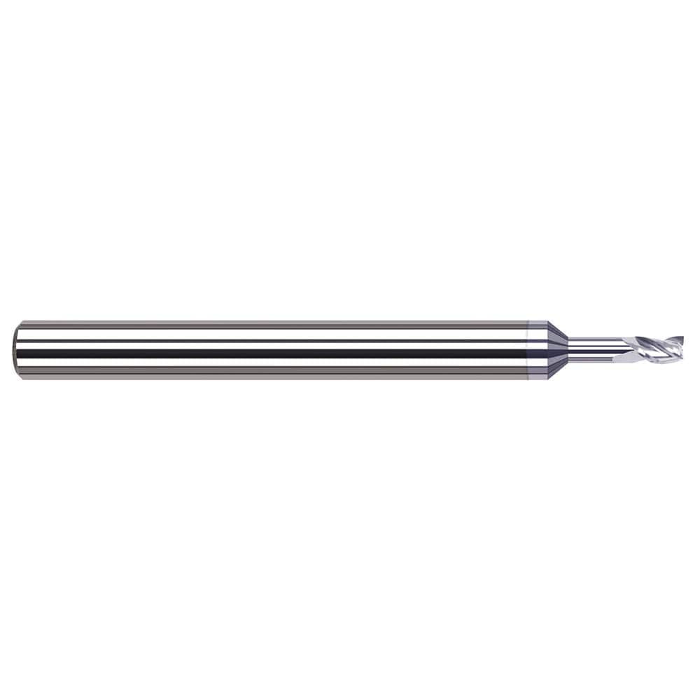 Harvey Tool 814362-C8 Square End Mill: 1/16'' Dia, 3/32'' LOC, 1/8'' Shank Dia, 2-1/2'' OAL, 3 Flutes, Solid Carbide