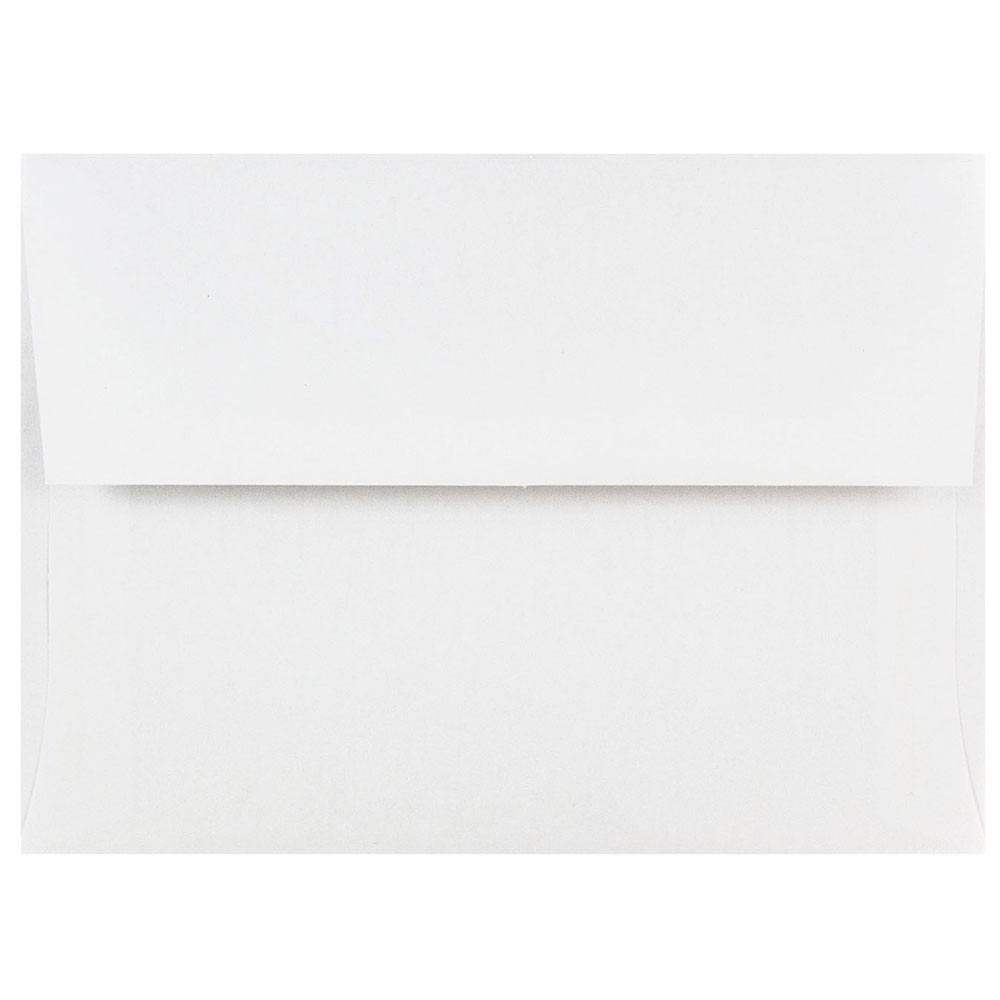 JAM PAPER AND ENVELOPE 31820C JAM Paper Booklet Invitation Envelopes, A6, Gummed Seal, White, Pack Of 100 Envelopes