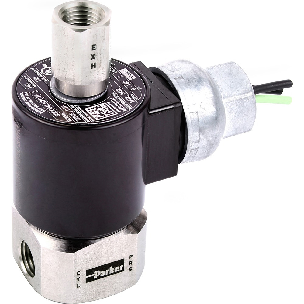 Parker 30CC04GN7C7B Solenoid Valve: 3-Way & 2-Position, 1/4" Port