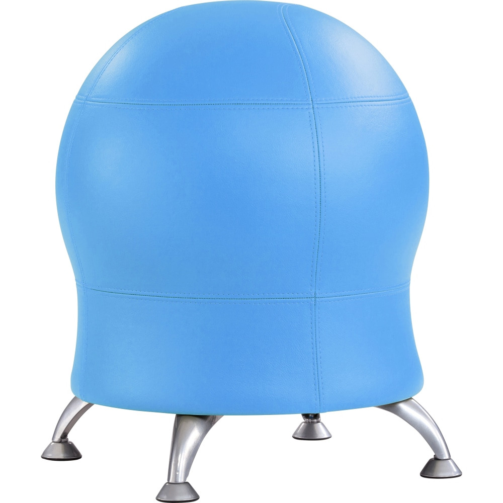 Stay active throughout the day while you are seated on the Safco Zenergy Ball Chair. The seat is a vinyl exercise ball, allowing your to bounce and flex to keep your muscles active and your mind engaged. Stationary glides help keep you firmly planted on the floor.  Overall Dimensions: 23inH x 22inW.  Weight capacity tested to support 250 lb.  4-leg base.  Anti-burst exercise ball seat.  Vinyl construction.  2 height choices: 20in or 23in.  Stationary glides.  Manual pump is included.  Assembly required.