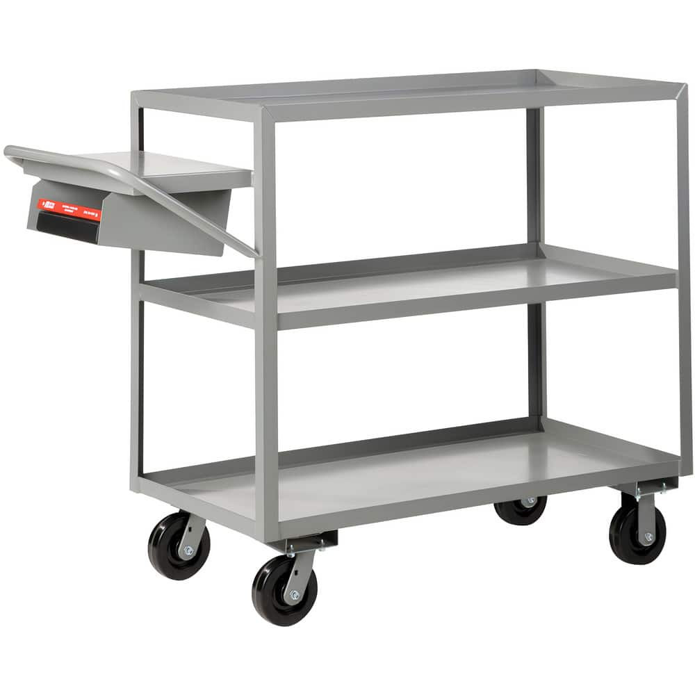 Little Giant. 3ML-3060-6PH-WS Carts; Cart Type: Multi-Shelf Order Picking Truck ; Caster Type: 2 Rigid; 2 Swivel ; Brake Type: No Brake ; Width (Inch): 30 ; Assembly: Comes Assembled ; Material: Steel