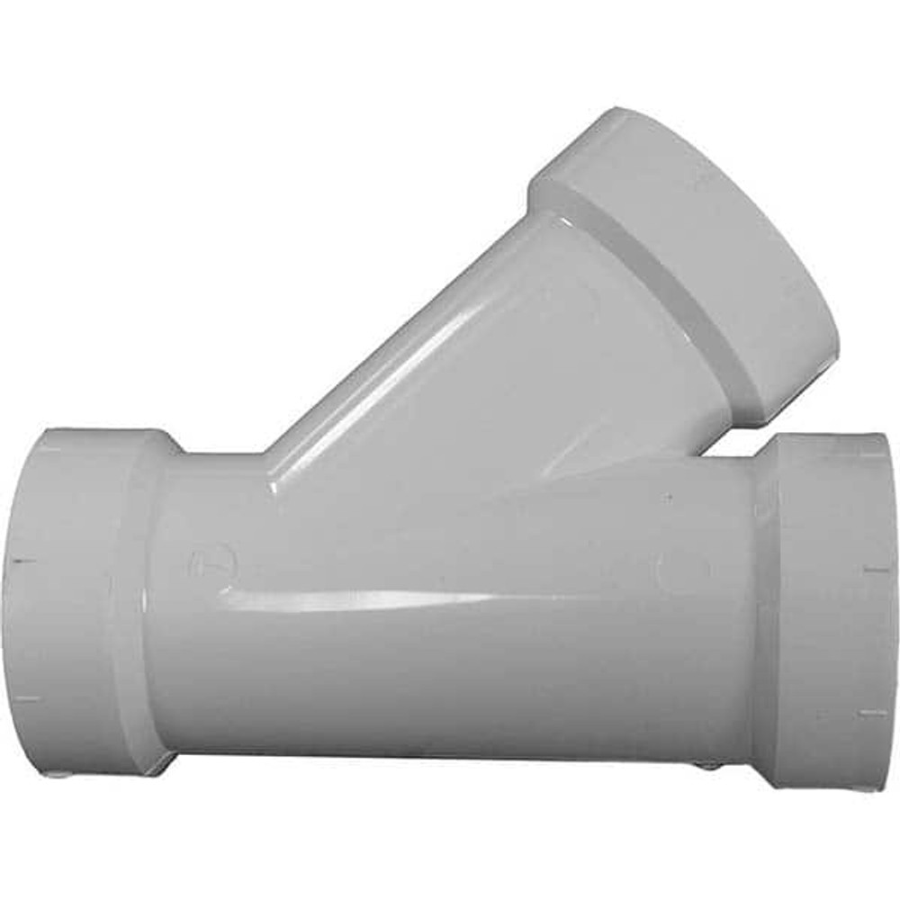 Jones Stephens PFY064 Drain, Waste & Vent Wye: 6 x 6 x 4" Fitting, Hub x Hub x Hub, Polyvinylchloride