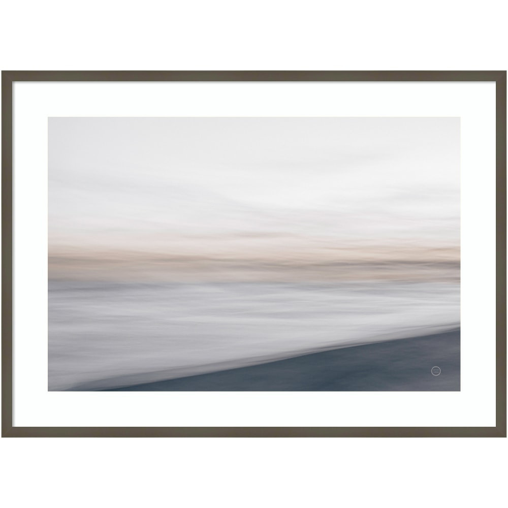 UNIEK INC. A42705534952 Amanti Art Waves Move Me I by Nathan Larson Wood Framed Wall Art Print, 41inW x 30inH, Gray