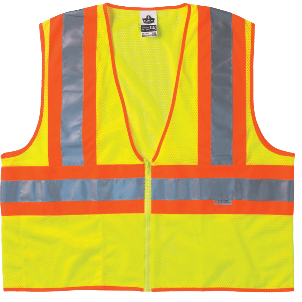 ERGODYNE CORPORATION Ergodyne 21325  GloWear Safety Vest, Type R Class 2, L/XL, 2-Tone Lime, 8230Z