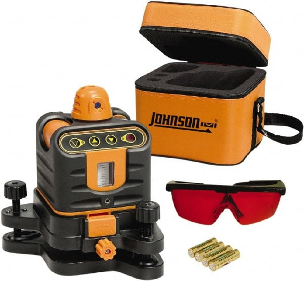 Johnson Level & Tool 40-6502 800' (Exterior) Measuring Range, 1/4" at 100' Accuracy, Manual-Leveling Rotary Laser