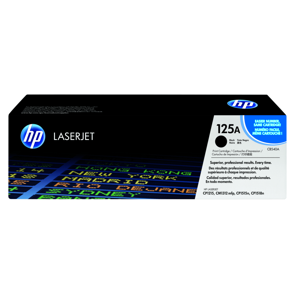 HP INC. CB540A HP 125A Black Toner Cartridge, CB540A