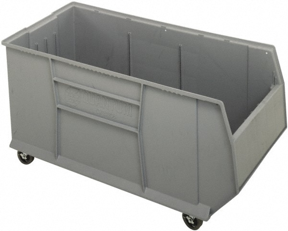 Quantum Storage QRB176MOBGY Plastic Hopper Stacking Bin: Gray