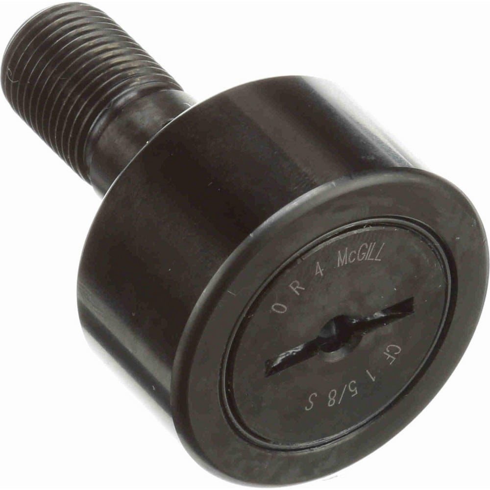 McGill 2150110000 Plain Cam Follower: 1.625" Roller Dia, 0.875" Roller Width, 0.625" Stud Dia, 1-1/2" Stud Length