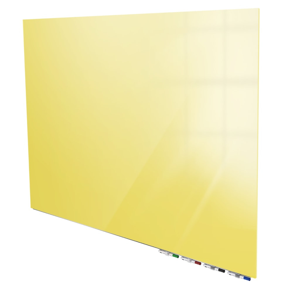 GHENT MANUFACTURING INC. ARIASM410YW Ghent Aria Low Profile Magnetic Dry-Erase Whiteboard, Glass, 48in x 120in, Yellow GHENT MANUFACTURING INC. ARIASM410YW Ghent Aria Low Profile Magnetic Dry-Erase Whiteboard, Glass, 48in x 120in, Yellow
