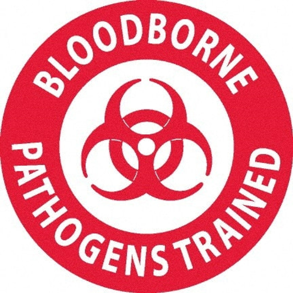 AccuformNMC Pack of 25 Bloodborne Pathogens Trained, Hard Hat Labels HH64R