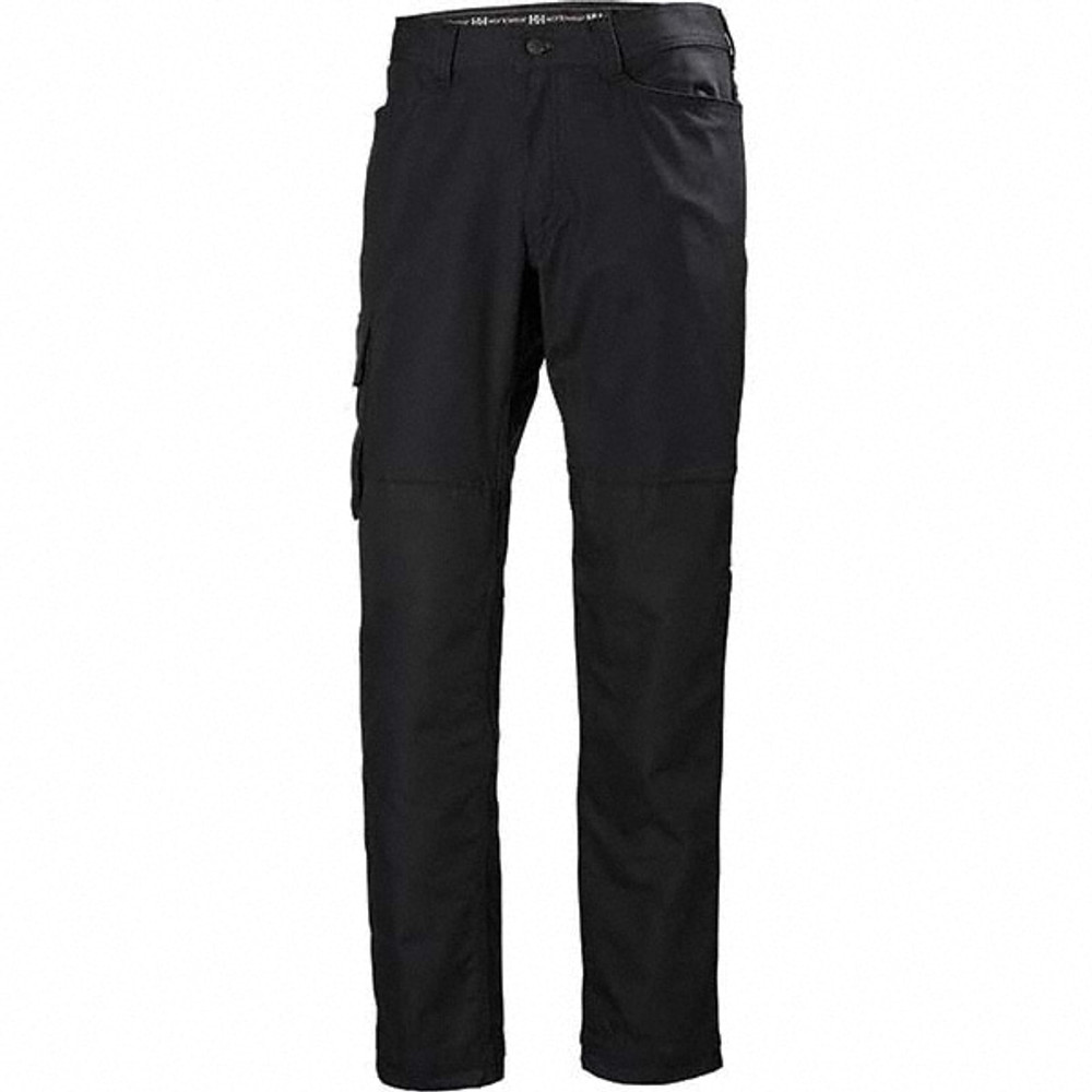 Helly Hansen 77466_990-32/34 Work Pants: General Purpose, Cotton & Polyester, Black, 32" Waist, 34" Inseam Length