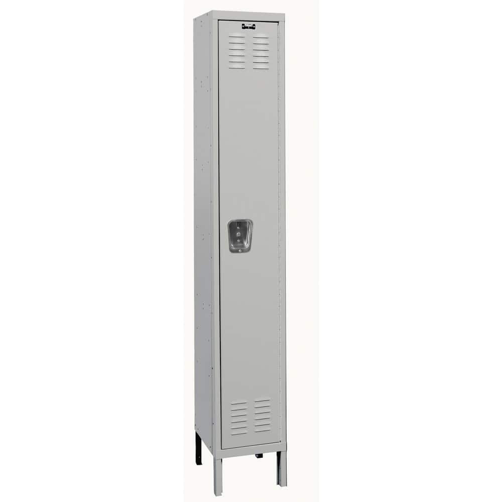 Hallowell U1288-1A-PL 1-Wide Locker: 12" Wide, 17" Deep, 78" High, Padlock