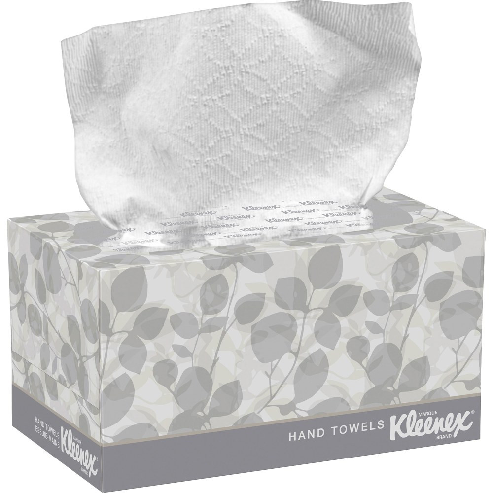 KIMBERLY-CLARK Kleenex 1701  1-Ply Paper Towels In A Pop-Up Box, Pack Of 120 Sheets